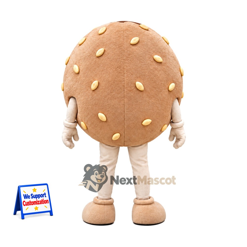 Cookie Mascot Costume - Round, Cream Arms and Legs Cookie Mascot Costume - Round, Cream Arms and Legs