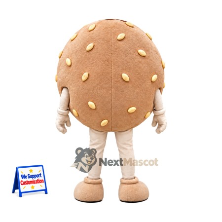 Cookie Mascot Costume - Round, Cream Arms and Legs Cookie Mascot Costume - Round, Cream Arms and Legs