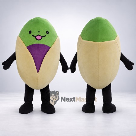 Pistachio Mascot Costume - Black Arms and Legs Pistachio Mascot Costume - Black Arms and Legs