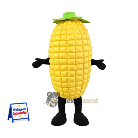 Corn Mascot Costume - Black Arms and Legs for Food Fairs Corn Mascot Costume - Black Arms and Legs for Food Fairs