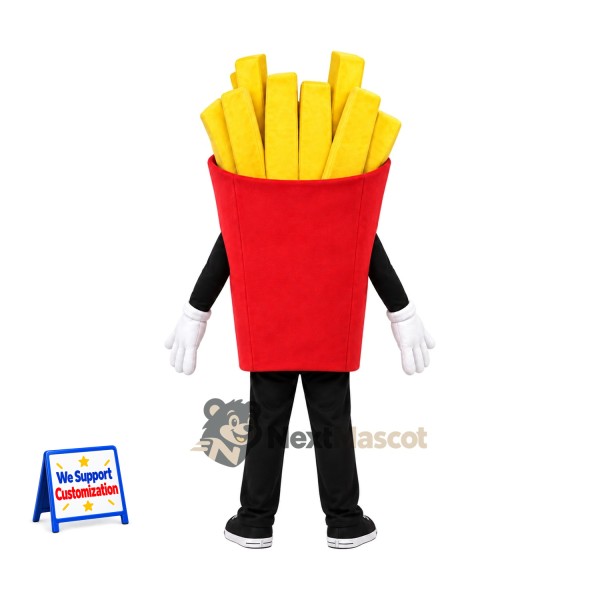 French Fries Mascot Costume - Red Carton, Big Blue Eyes French Fries Mascot Costume - Red Carton, Big Blue Eyes