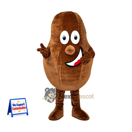 Potato Mascot Costume - Big Smile and Brown Legs for Food Festivals Potato Mascot Costume - Big Smile and Brown Legs for Food Festivals