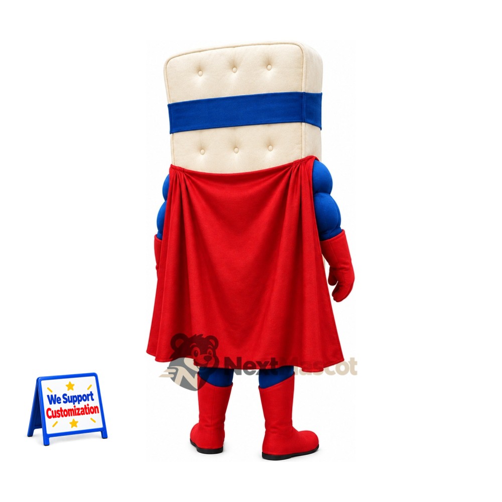 Mattress Mascot Costume - Superhero Style Mattress Mascot Costume - Superhero Style