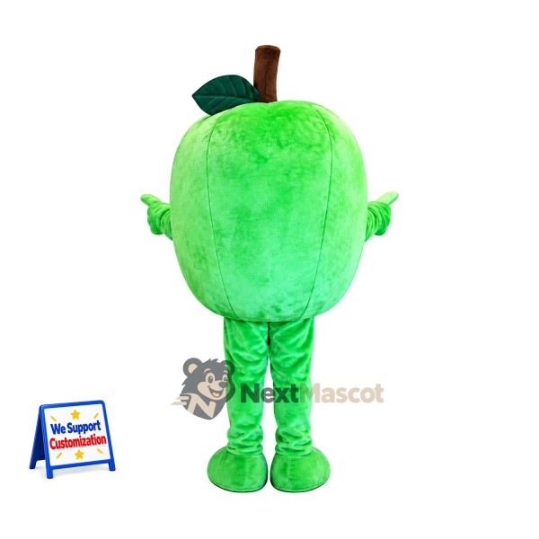 Apple Mascot Costume - Green, Green Arms and Legs Apple Mascot Costume - Green, Green Arms and Legs