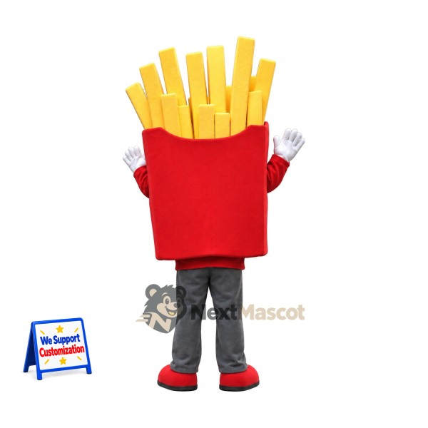French Fries Mascot Costume - Red Carton, Gray Pants French Fries Mascot Costume - Red Carton, Gray Pants