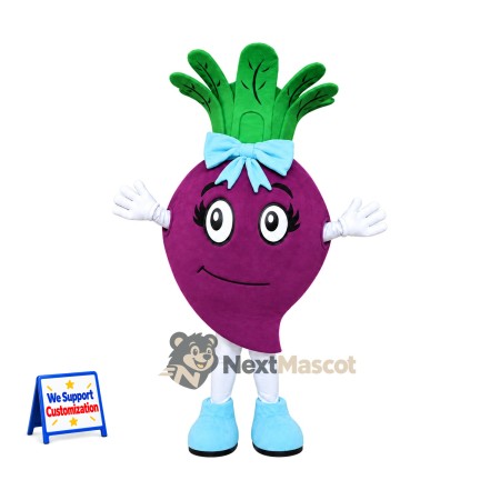 Onion Mascot Costume - Purple, White Gloves and Blue Shoes Onion Mascot Costume - Purple, White Gloves and Blue Shoes