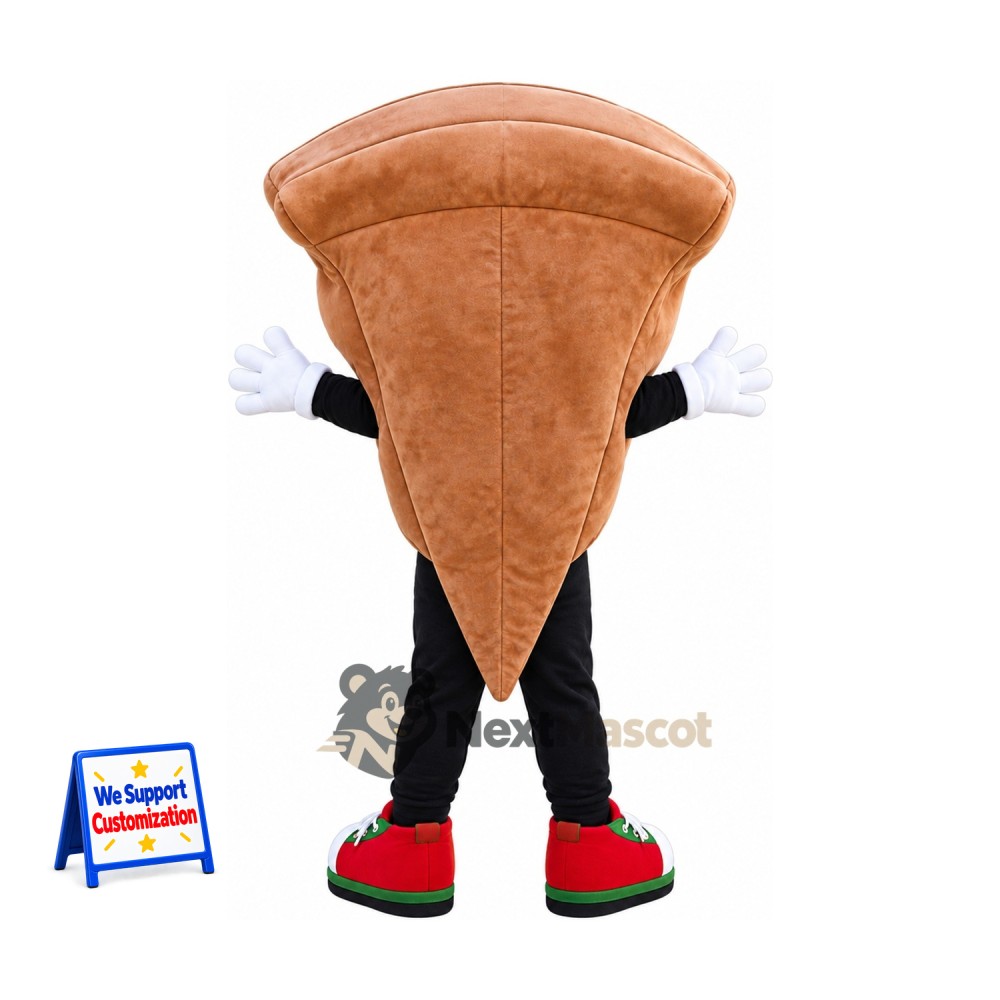Pizza Slice Mascot Costume - Red and Green Sneakers Pizza Slice Mascot Costume - Red and Green Sneakers