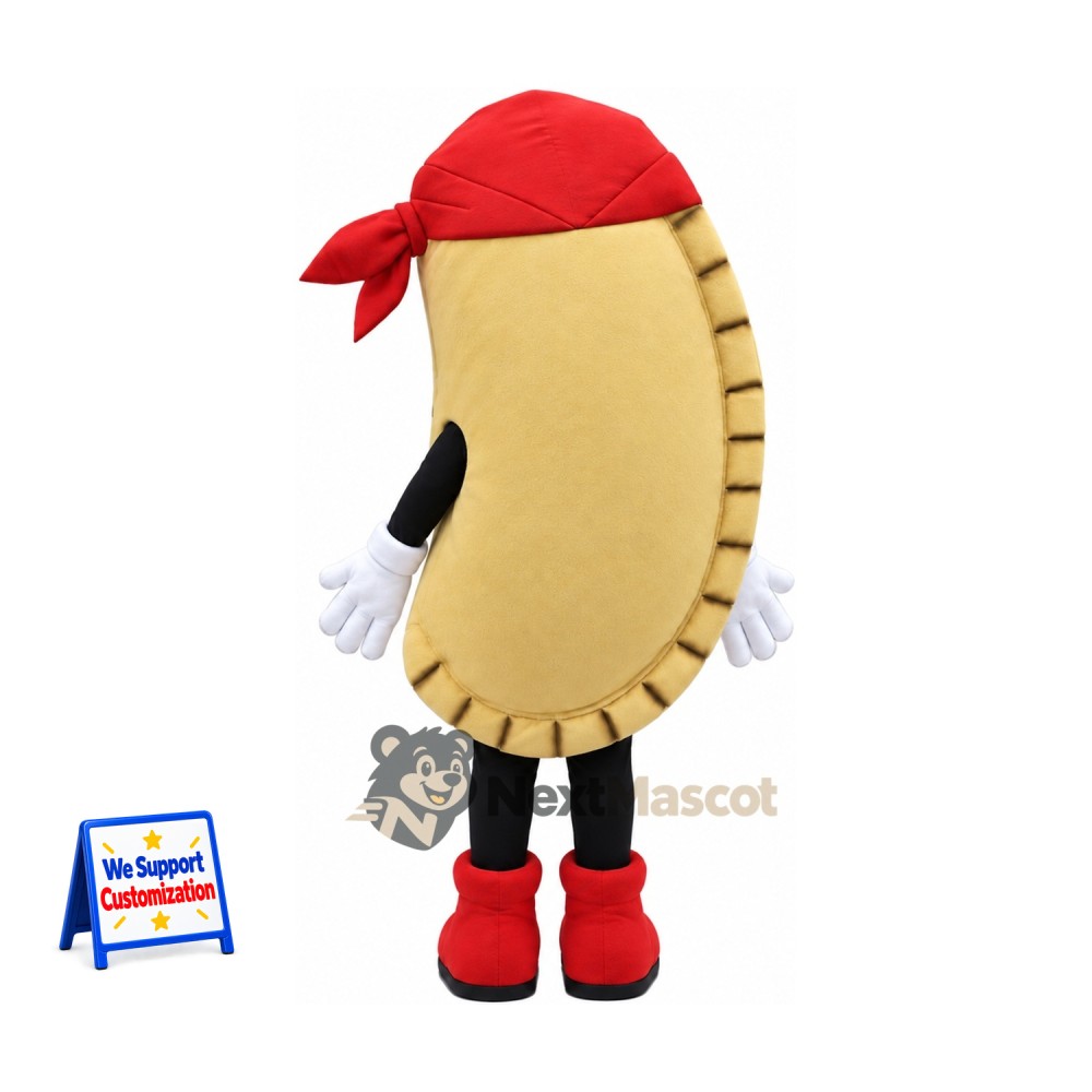 Empanada Mascot Costume - Red Bandana Empanada Mascot Costume - Red Bandana