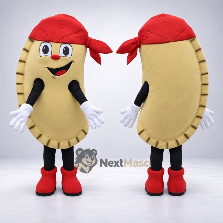 Empanada Mascot Costume - Red Bandana Empanada Mascot Costume - Red Bandana