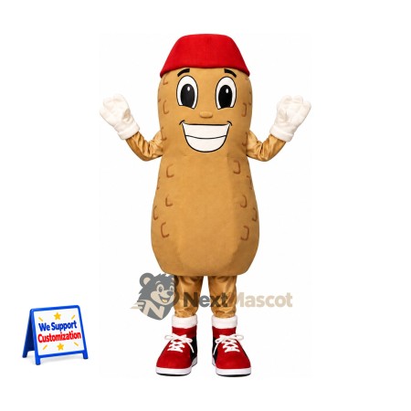 Peanut Mascot Costume - Red Cap Peanut Mascot Costume - Red Cap