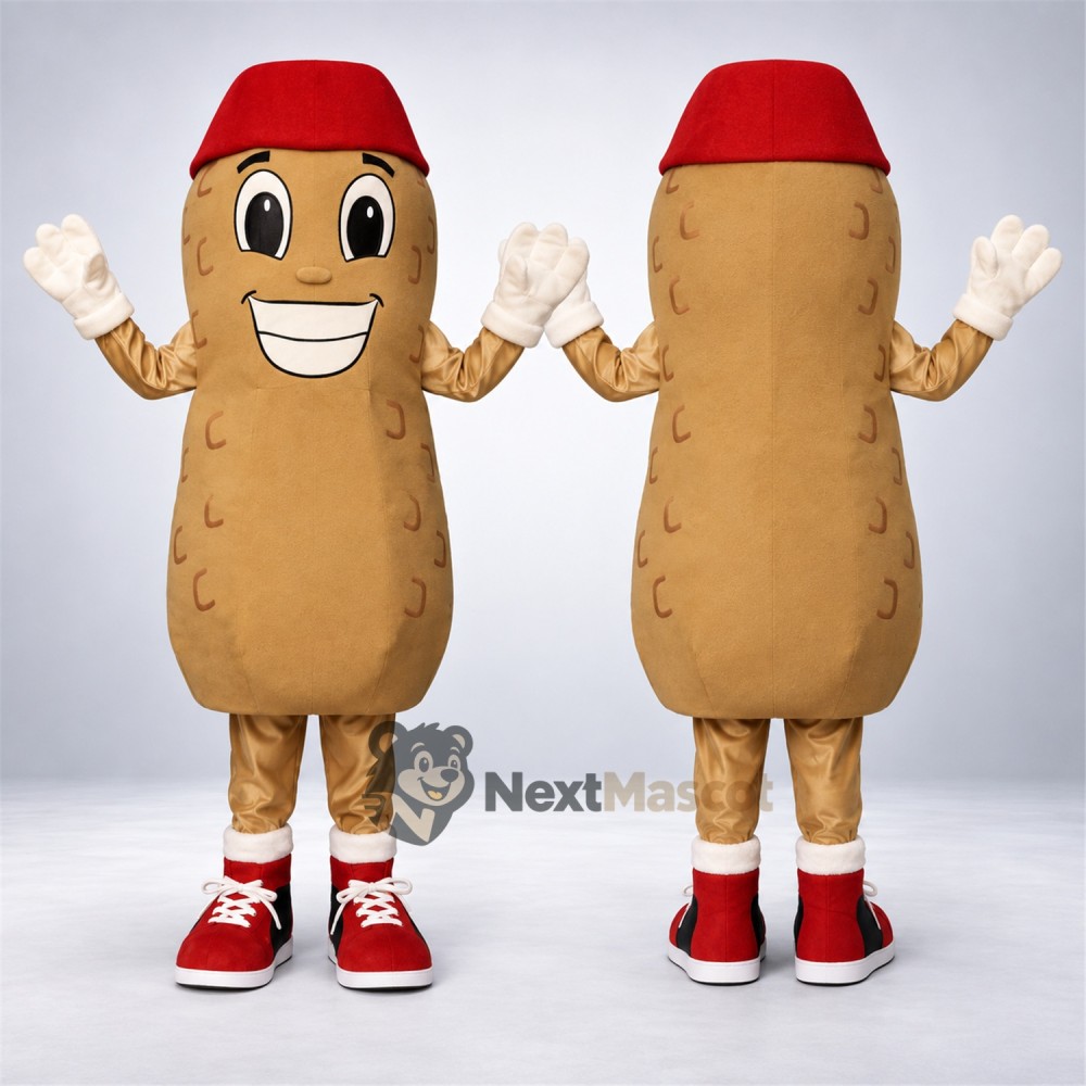 Peanut Mascot Costume - Red Cap Peanut Mascot Costume - Red Cap