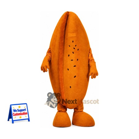 Papaya Half Mascot Costume Papaya Half Mascot Costume