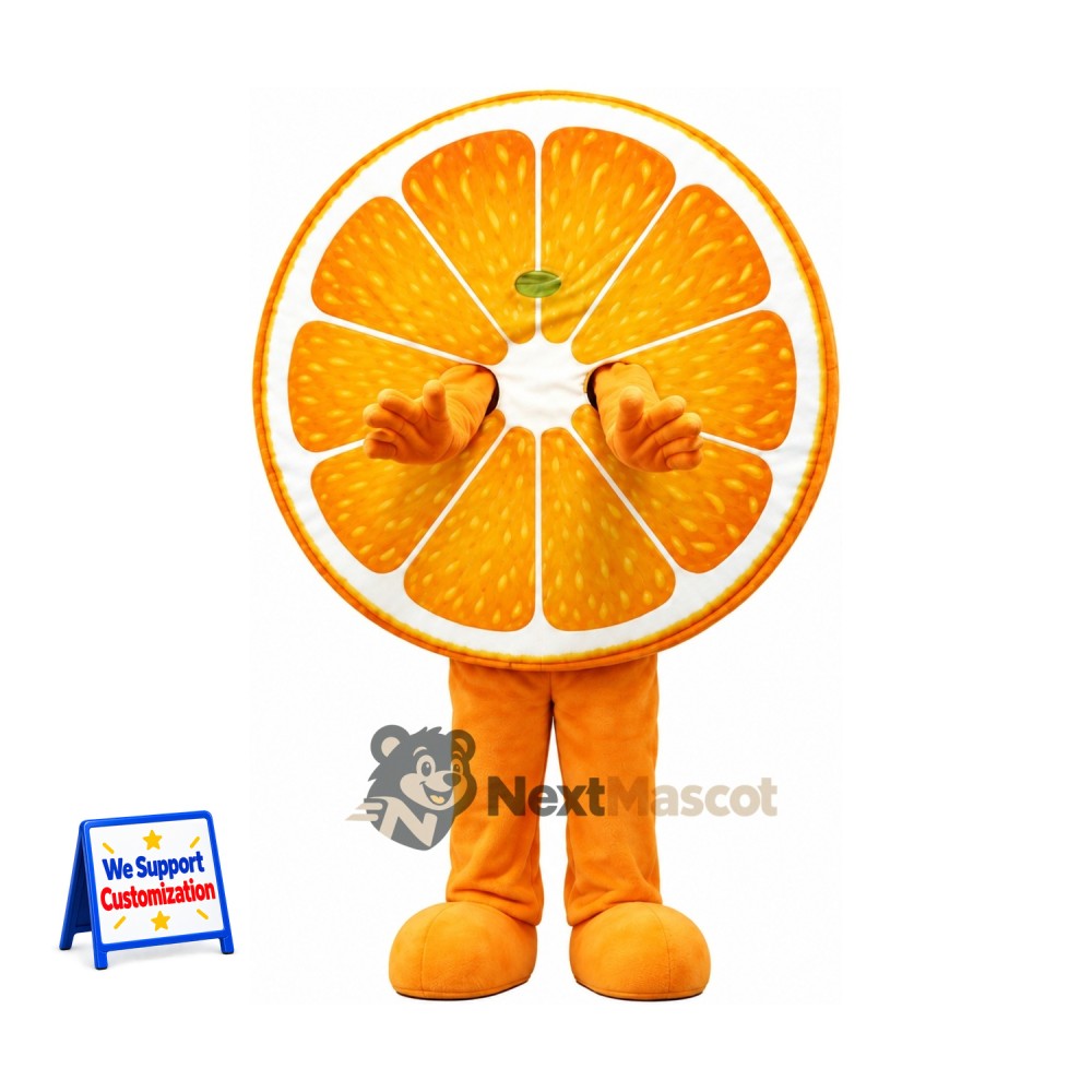 Orange Slice Mascot Costume - Orange Arms and Legs Orange Slice Mascot Costume - Orange Arms and Legs