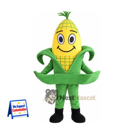 Corn Mascot Costume - Curved Green Leaves