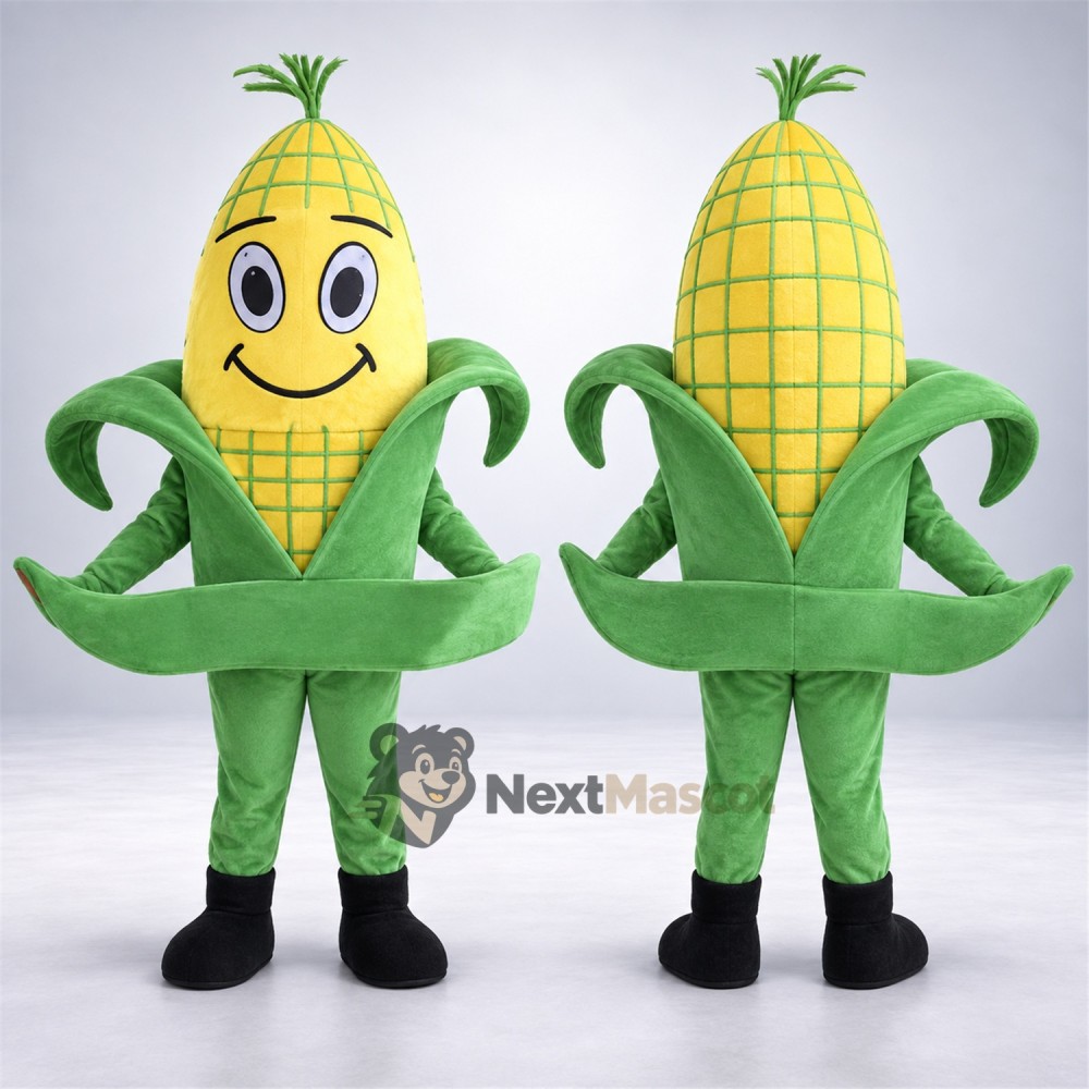 Corn Mascot Costume - Curved Green Leaves