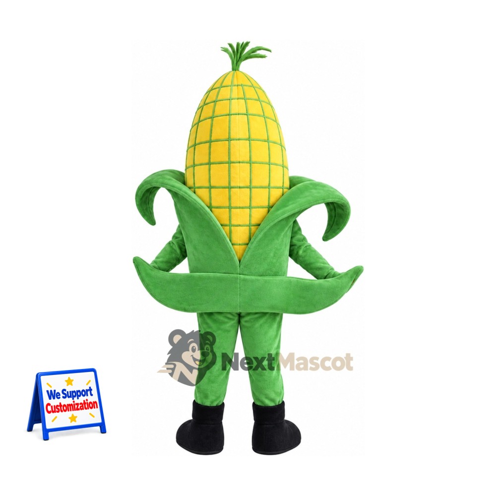 Corn Mascot Costume - Curved Green Leaves