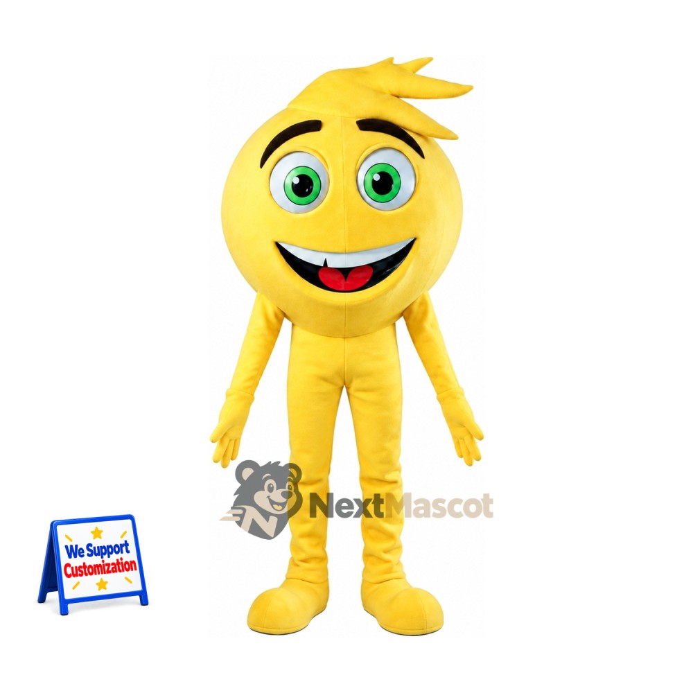 Smiley Character Mascot Costume - Yellow Smiley Character Mascot Costume - Yellow