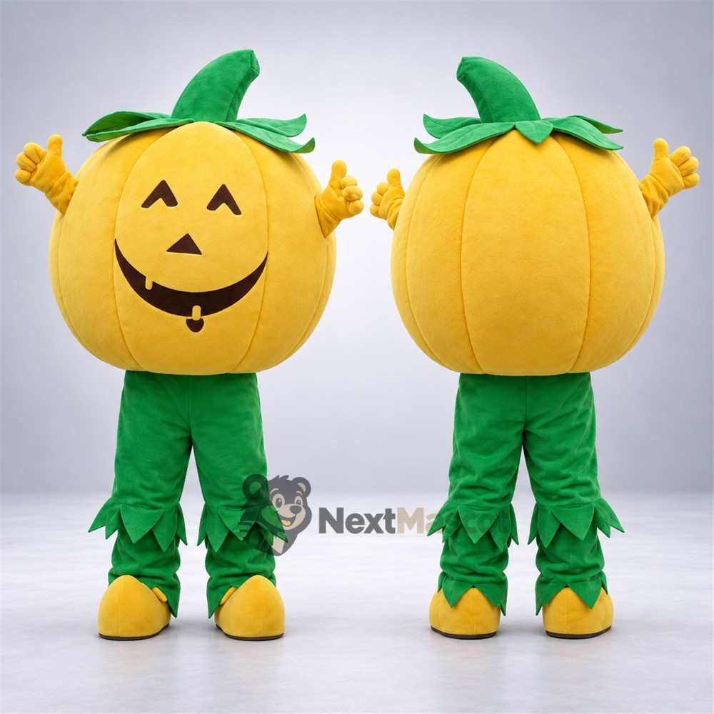 Jack O Lantern Mascot Costume - Green Leaf Pants for Festivals Jack O Lantern Mascot Costume - Green Leaf Pants for Festivals