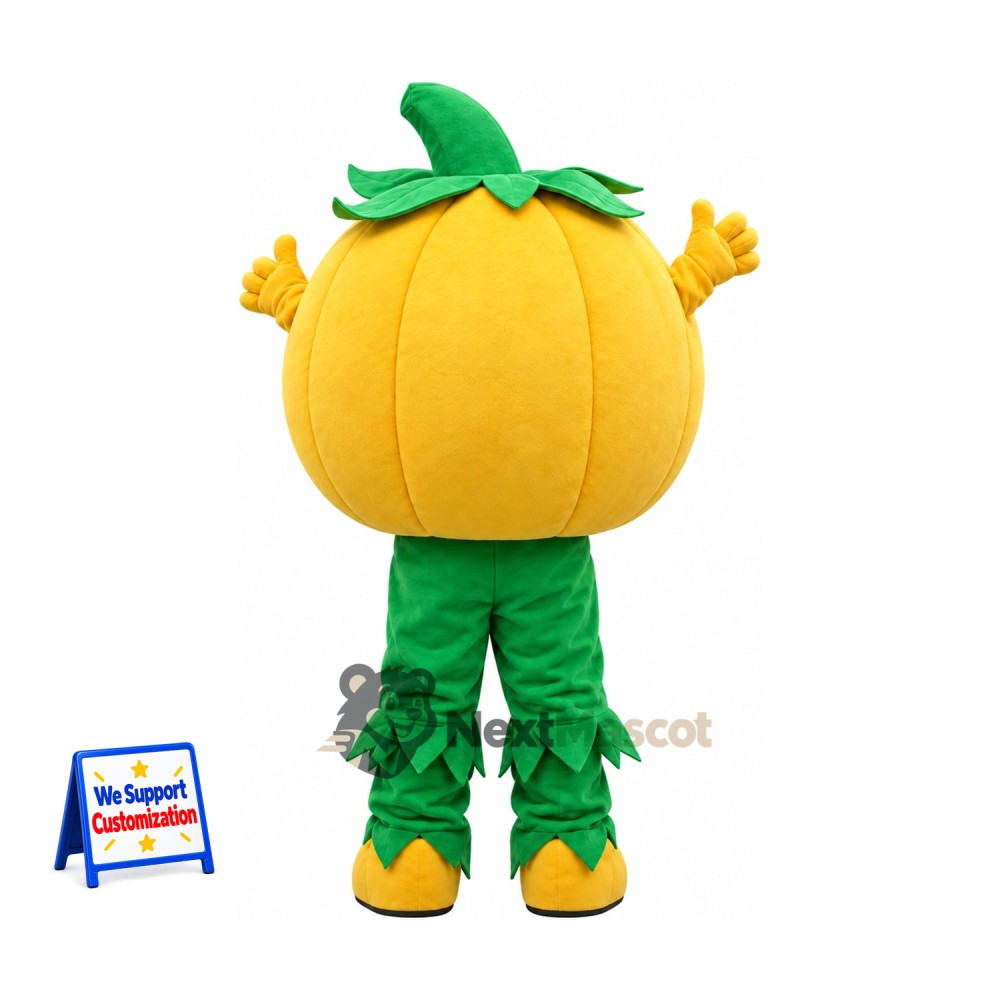 Jack O Lantern Mascot Costume - Green Leaf Pants for Festivals Jack O Lantern Mascot Costume - Green Leaf Pants for Festivals