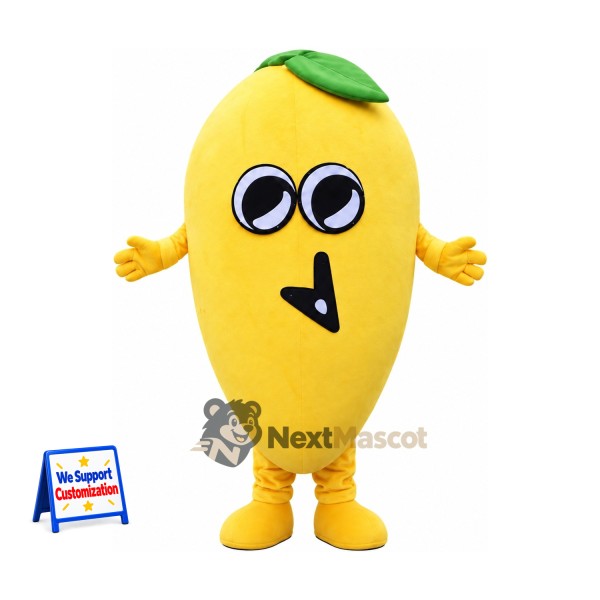 Mango Mascot Costume - Small Smile and Yellow Legs