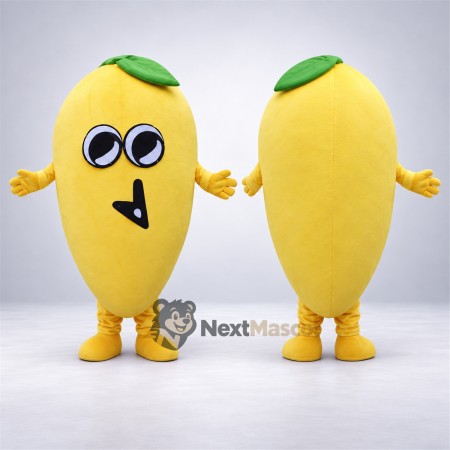 Mango Mascot Costume - Small Smile and Yellow Legs Mango Mascot Costume - Small Smile and Yellow Legs