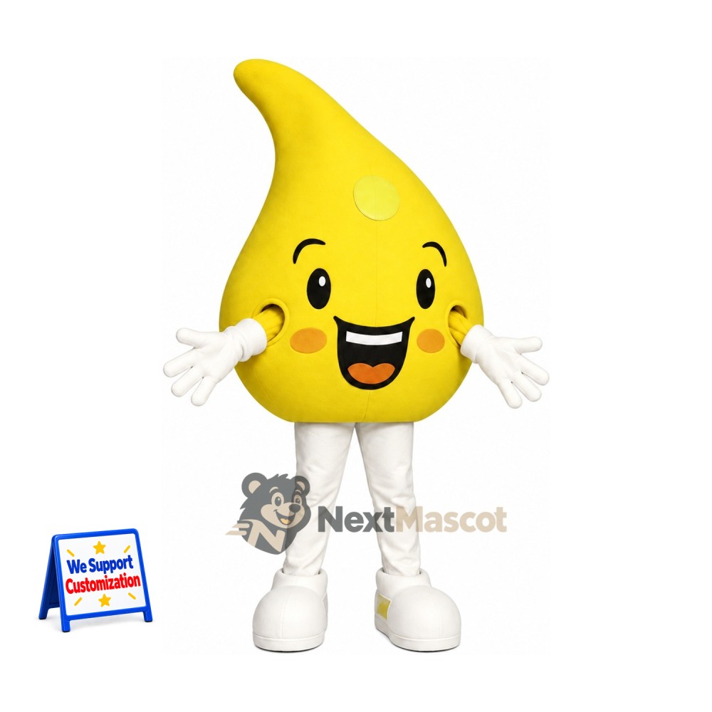 Drop Mascot Costume - Yellow for Parades Drop Mascot Costume - Yellow for Parades