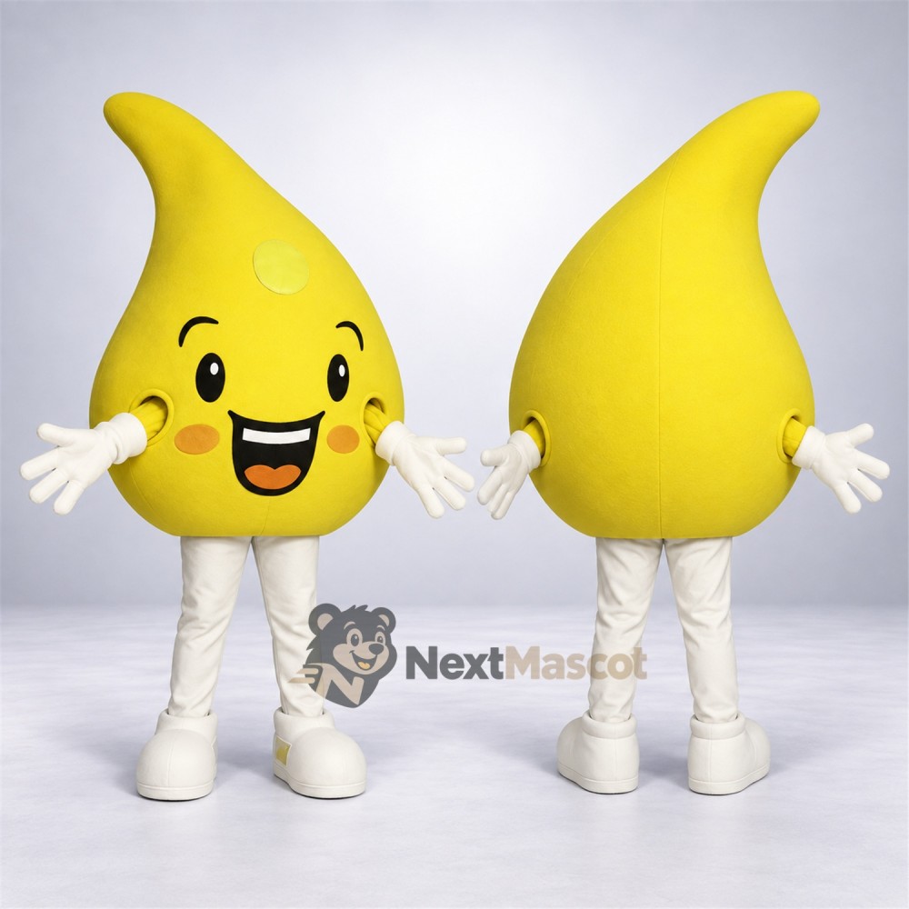 Drop Mascot Costume - Yellow for Parades Drop Mascot Costume - Yellow for Parades
