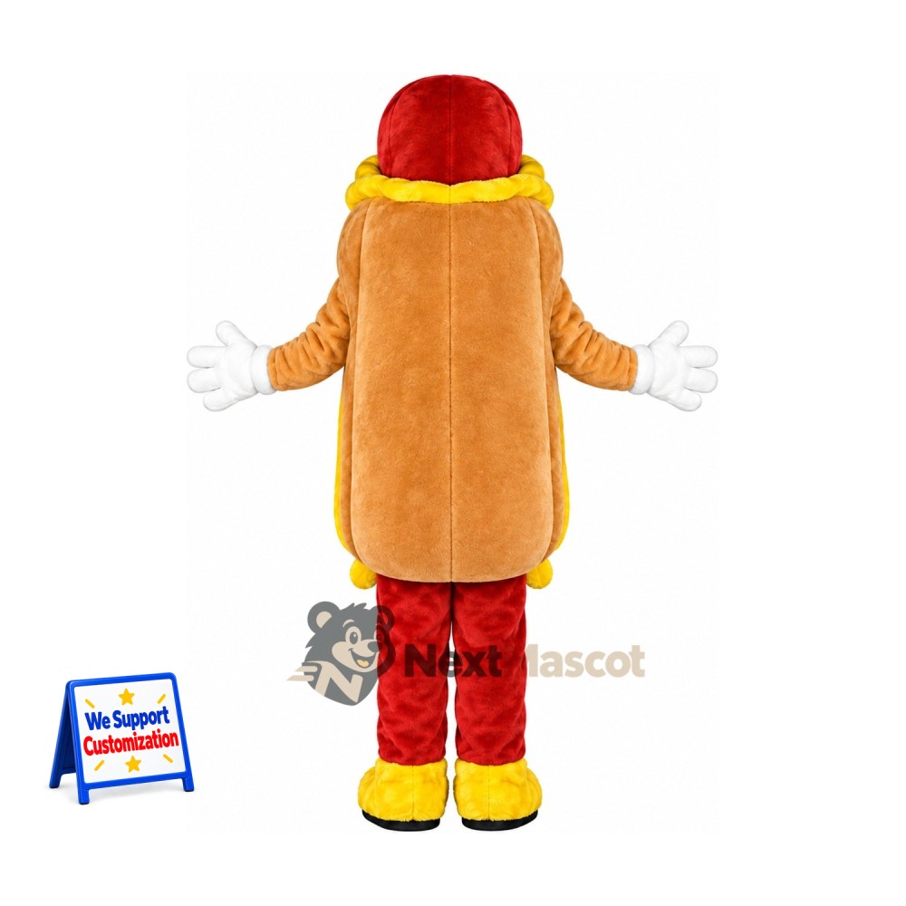 Hot Dog Mascot Costume - White Sleeves and Yellow Shoes Hot Dog Mascot Costume - White Sleeves and Yellow Shoes