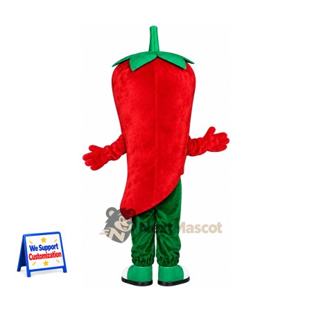 Chili Pepper Mascot Costume - Red, Green Legs Chili Pepper Mascot Costume - Red, Green Legs