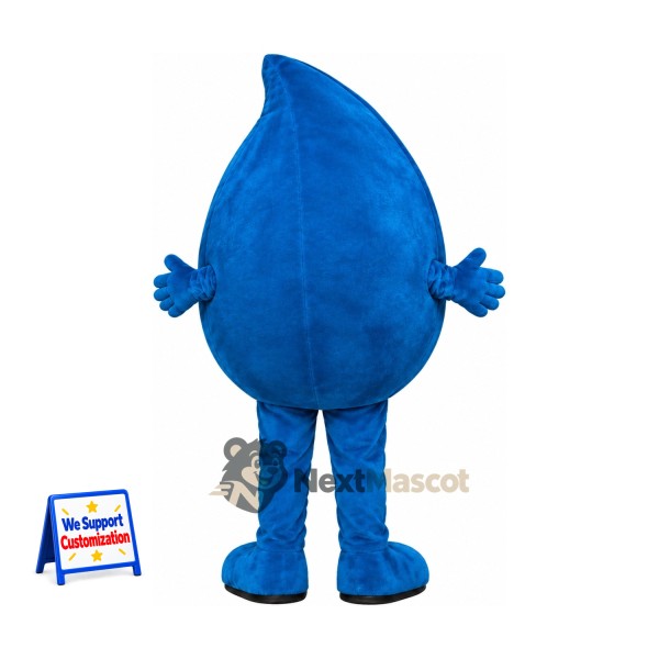 Water Drop Mascot Costume - Blue, White Teeth Water Drop Mascot Costume - Blue, White Teeth