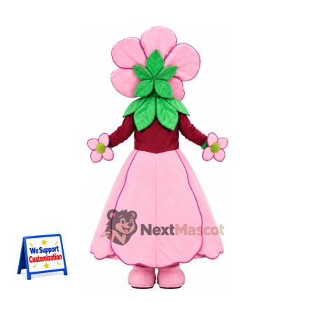 Flower Mascot Costume - Pink, Dress for School Events Flower Mascot Costume - Pink, Dress for School Events