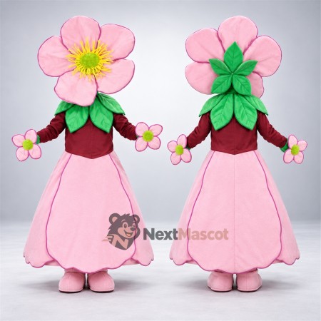 Flower Mascot Costume - Pink, Dress for School Events Flower Mascot Costume - Pink, Dress for School Events