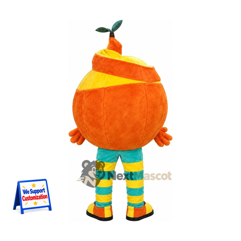 Honey Jar Mascot Costume - Orange for Food Festivals Honey Jar Mascot Costume - Orange for Food Festivals