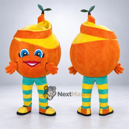 Honey Jar Mascot Costume - Orange for Food Festivals Honey Jar Mascot Costume - Orange for Food Festivals