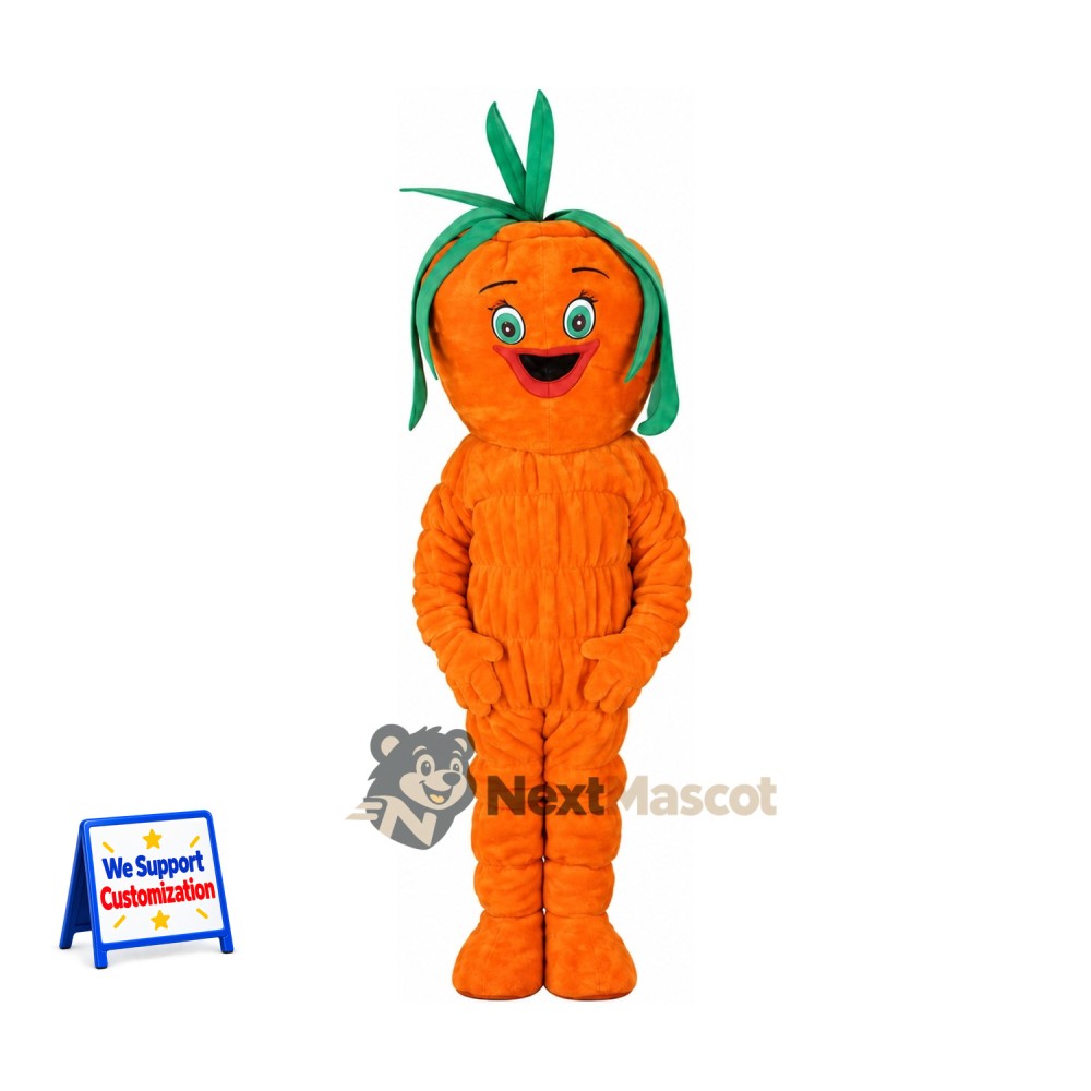 Carrot Mascot Costume - Textured Body for Food Festivals Carrot Mascot Costume - Textured Body for Food Festivals