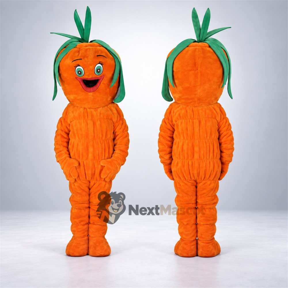 Carrot Mascot Costume - Textured Body for Food Festivals Carrot Mascot Costume - Textured Body for Food Festivals