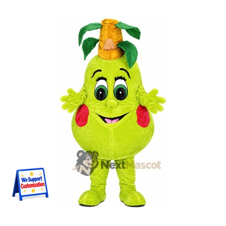 Pear Mascot Costume - Propeller for Food Festivals Pear Mascot Costume - Propeller for Food Festivals