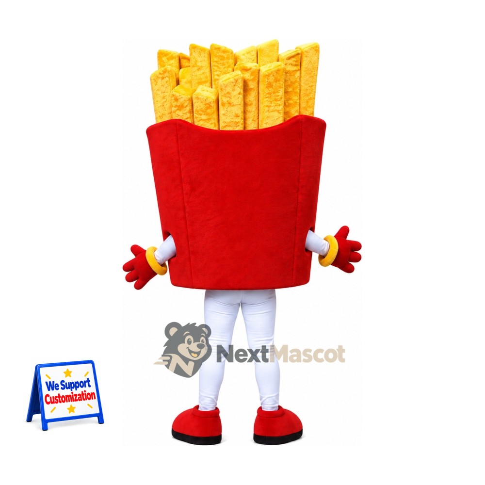 French Fries Mascot Costume - Red Carton, White Legs French Fries Mascot Costume - Red Carton, White Legs