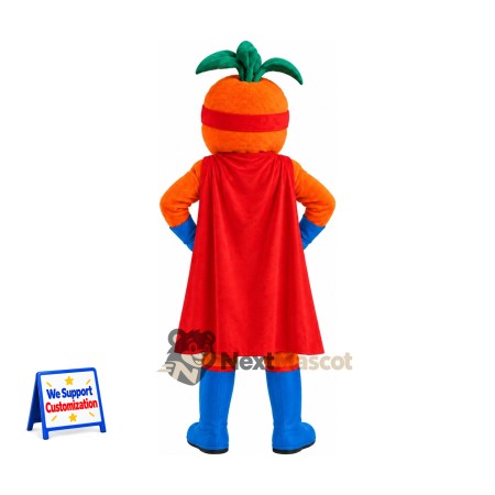 Carrot Mascot Costume - Superhero Style Carrot Mascot Costume - Superhero Style