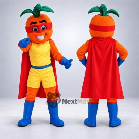 Carrot Mascot Costume - Superhero Style Carrot Mascot Costume - Superhero Style