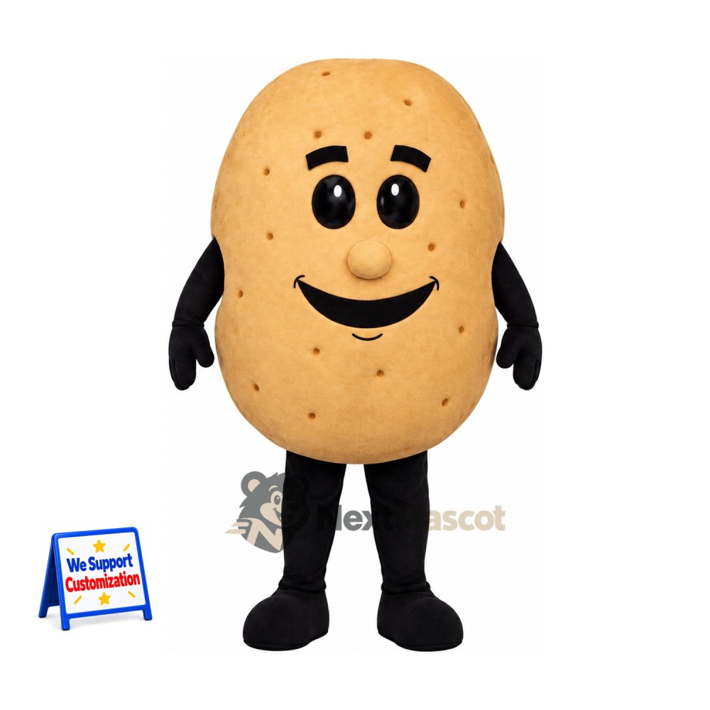 Potato Mascot Costume - Black Arms and Legs Potato Mascot Costume - Black Arms and Legs