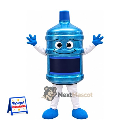 Water Bottle Mascot Costume - Blue