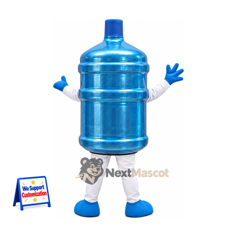 Water Bottle Mascot Costume - Blue