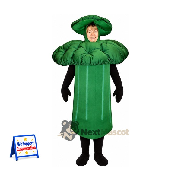 Broccoli Mascot Costume - Open Face
