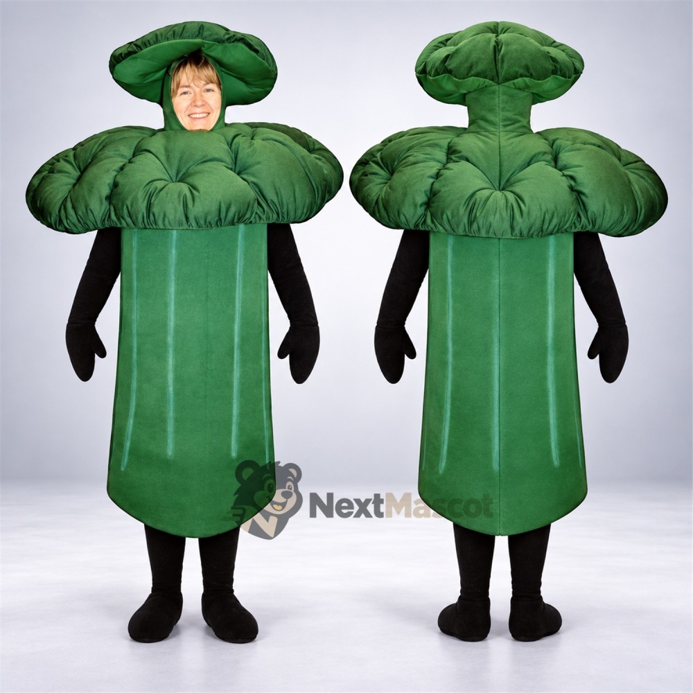 Broccoli Mascot Costume - Open Face Broccoli Mascot Costume - Open Face
