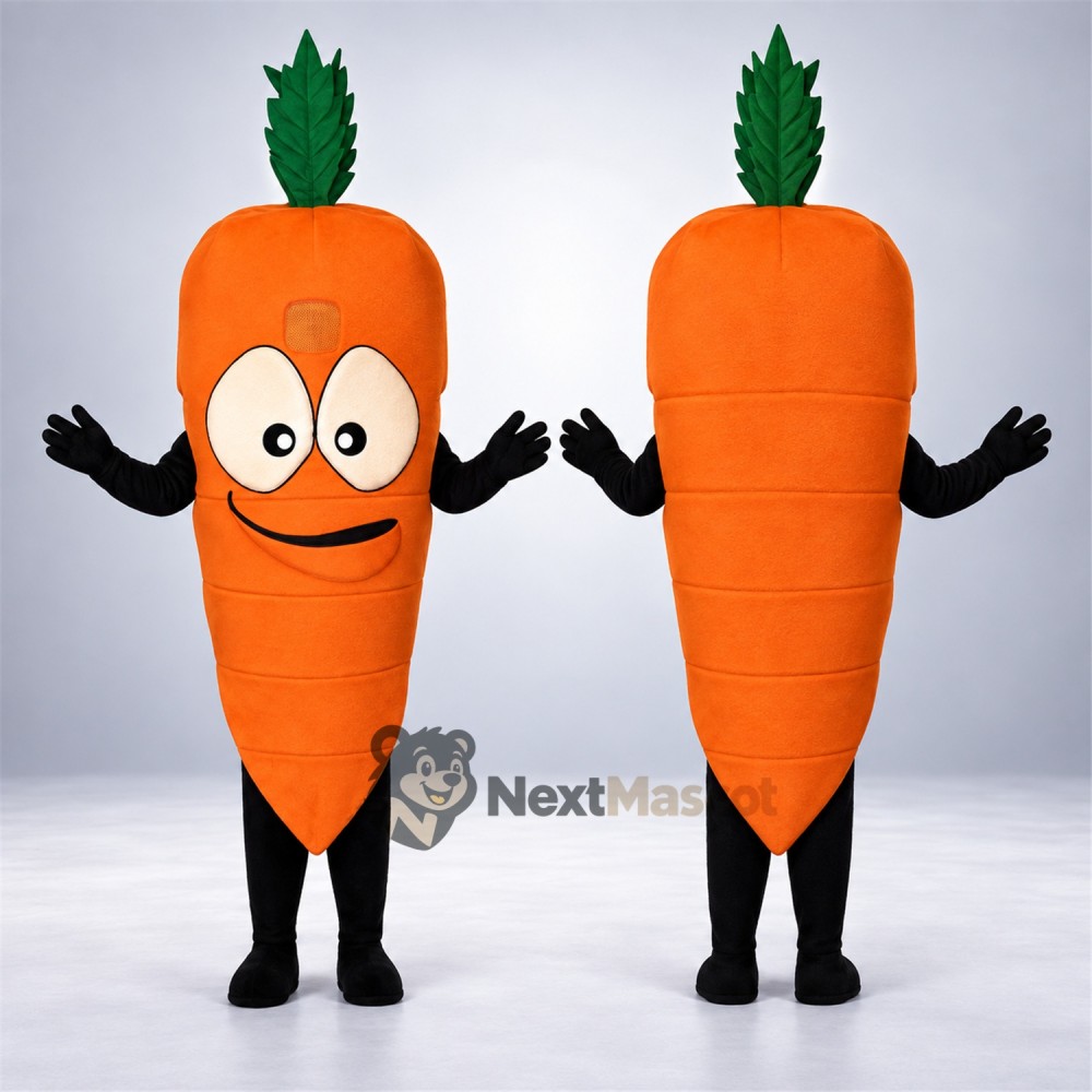Carrot Mascot Costume - Large White Eyes