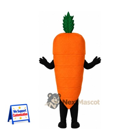 Carrot Mascot Costume - Large White Eyes