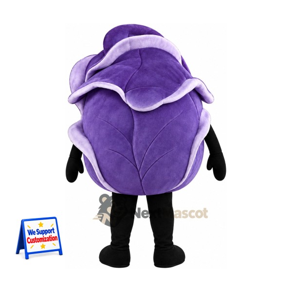 Cabbage Mascot Costume - Purple, Big Smile for Food Festivals