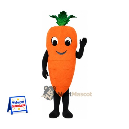 Carrot Mascot Costume - Black Gloves and Shoes Carrot Mascot Costume - Black Gloves and Shoes