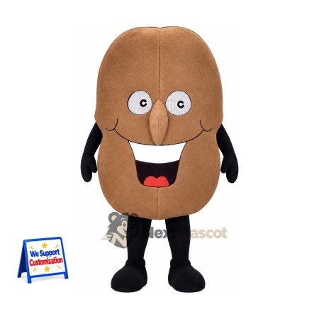 Bread Roll Mascot Costume - Big White Teeth Bread Roll Mascot Costume - Big White Teeth